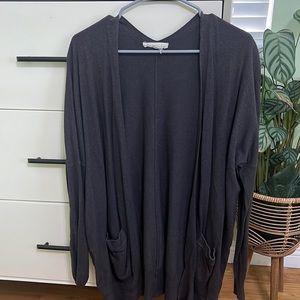 Womens dark grey cardigan with pockets size L